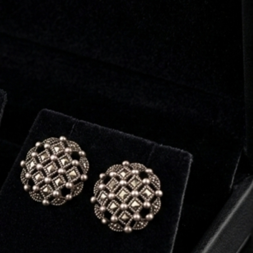 Elegant Sterling Silver Stud Earrings